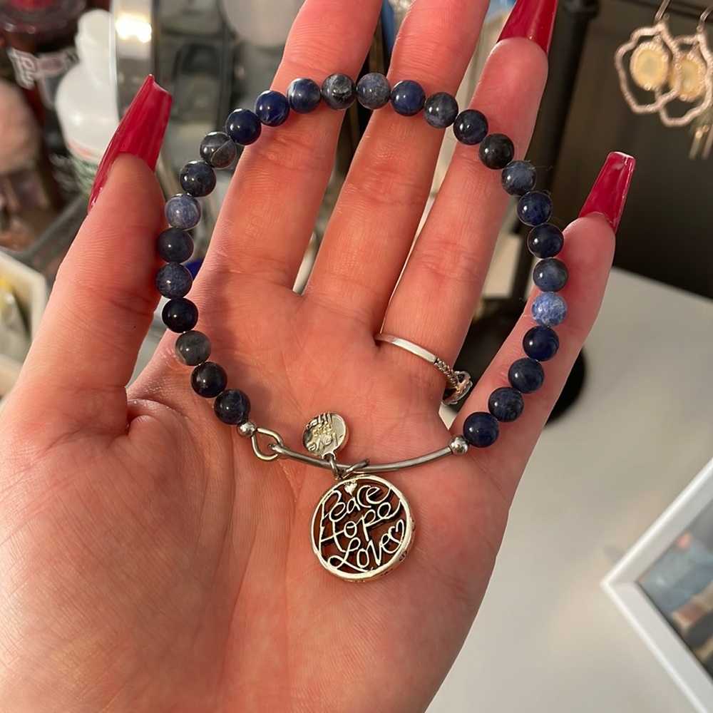 Blue Peace, Hope, Love Bracelet